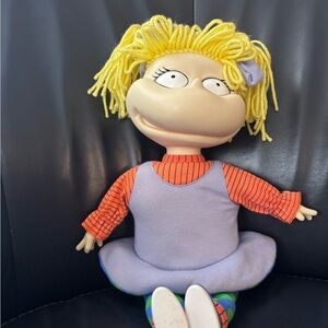 Vintage Angelica Nickelodeon Rugrats Doll Spinning Hair 1997 Works! Rare Find